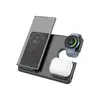 პორტატული დამტენი Hoco CQ2 Flash folding 3-in-1 wireless fast charger(SAM Watch) black  - Primestore.ge
