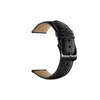 სმარტ საათის სამაჯური 20mm Cowhide Leather Watch Band For Samsung Galaxy Watch's - Black  - Primestore.ge