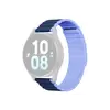 სმარტ საათის სამაჯური DUX DUCIS YA Series 43mm Genuine Cow Leather Strap 20mm Watch Band - Dark Blue+Baby Blue  - Primestore.ge