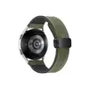 სმარტ საათის სამაჯური For Samsung Gear Sport / Huawei Watch GT 3 42mm Magnetic Genuine Cow Leather Watch Band, 20mm - Army Green  - Primestore.ge