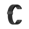 სმარტ საათის სამაჯური 42mm Watch Strap Black Buckle 20mm Magnetic Silicone Band - Black  - Primestore.ge