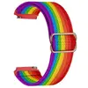 სმარტ საათის სამაჯური For Samsung Galaxy Watch6 Classic 47mm 43mm Watch Strap 20mm Adjustable Nylon Wrist Band - Rainbow  - Primestore.ge