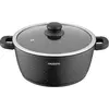 ქვაბი Ardesto Casserole with glass lid Gemini Anzio, 4.4l, aluminium, black  - Primestore.ge
