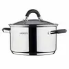 ქვაბი Casserole Ardesto Gemini, glass lid, 3.6 l, gray handles with silicone, stainless steel  - Primestore.ge