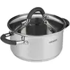 ქვაბი Ardesto Casserole with glass lid Gemini Salerno, 1.2l, stainless steel, silicone  - Primestore.ge