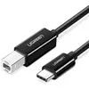 პრინტერის კაბელი UGREEN US241 (50446), USB-C Male To USB-B 2.0 Male, Printer Cable, 2M, Black  - Primestore.ge