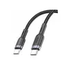 USB კაბელი Hoco U117 Type-C to Type-C 60W charging data cable Black  - Primestore.ge