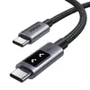 USB კაბელი UGREEN Uno L509 (35512), 100W, Type-C to Type-C, 2M, Black/Grey  - Primestore.ge