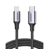 USB კაბელი UGREEN US304 (60761), MFi, Type-C To Lightning, 2m, Black/Gray  - Primestore.ge