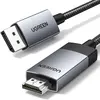 ვიდეო კაბელი UGREEN DP119 (15774), 4K, DisplayPort to HDMI, 2m, Grey/Black  - Primestore.ge