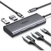 USB-C ჰაბი UGREEN CM498 (15852) Revodok 206, 2 x HDMI, USB, Type-C, HUB, Grey  - Primestore.ge