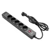 დენის გამანაწილებელი 2Е 2E-SP515M2USBBK, 5 Socket, 3xUSB-A, 2m, Power Strip With Surge Protector, Black  - Primestore.ge