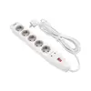 დენის გამანაწილებელი 2Е 2E-SP515M3WH, 5 Socket, 3m, Power Strip With Surge Protector, White  - Primestore.ge