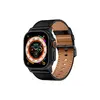 სმარტ საათის სამაჯური TVC Apple Watch 10 46mm / Ultra 2 / Ultra 49mm / 9 8 7 45mm / SE (2023) SE (2022) SE 6 5 4 44mm / 3 2 1 42mm Genuine Cow Leather Band - Black  - Primestore.ge