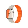 სმარტ საათის სამაჯური TVC KALEBOL Magnetic Watch Band for Apple Watch Series 10 9 8 7 SE 6 5 4 3 2 1 42mm 41mm 40mm 38mm Silicone Adjustable Strap - Starlight Orange  - Primestore.ge