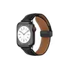 სმარტ საათის სამაჯური TVC Apple Watch 10 46mm / Ultra 2 / Ultra 49mm / 9 8 7 45mm / SE (2023) SE (2022) SE 6 5 4 44mm / 3 2 1 42mm Litchi Texture Leather Strap - Black  - Primestore.ge