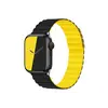 სმარტ საათის სამაჯური TVC KALEBOL Magnetic Watch Band for Apple Watch Series 10 9 8 7 SE 6 5 4 3 2 1 42mm 41mm 40mm 38mm Silicone Adjustable Strap - Black Yellow  - Primestore.ge