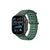 სმარტ საათის სამაჯური TVC Ocean Watch Strap for Apple Watch Series 10 Ultra 9 8 7 SE 6 5 4 3 2 1 46mm 49mm 45mm 44mm 42mm Silicone Band - Green+Black Buckle  - Primestore.ge