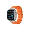 სმარტ საათის სამაჯური TVC Ocean Watch Strap for Apple Watch Series 10 Ultra 9 8 7 SE 6 5 4 3 2 1 46mm 49mm 45mm 44mm 42mm Silicone Band - Orange+Silver Buckle  - Primestore.ge
