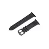 სმარტ საათის სამაჯური TVC Watch Strap for Apple Watch Series 10 9 8 7 SE 6 5 4 3 2 1 42mm 41mm 40mm 38mm Hand Stitched Lines Genuine Cow Leather Band - Black  - Primestore.ge