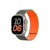 სმარტ საათის სამაჯური TVC Silicone Strap for Apple Watch Series 10 Ultra 9 8 7 SE 6 5 4 3 2 1 46mm 49mm 45mm 44mm 42mm Magnetic Band - Grey+Orange  - Primestore.ge
