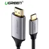 HDMI კაბელი Ugreen MM142 (50570) USB C HDMI Cable Type C to HDMI 1.5M Thunderbolt 3 for MacBook Samsung Galaxy S9 / S8 Huawei Mate 10 Pro P20 USB-C HDMI Adapter  Type C to HDMI Cable  1.5M  - Primestore.ge