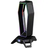 ყურსასმენის სადგამი 2E 2E-GST330UB Gaming 3in1 GST330 Headset Stand, RGB, USB, Black  - Primestore.ge