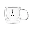 ჭიქების ნაკრები Ardesto AR2625GHA 250ml, 2 pcs Double Wall Borosilicate Glass Mug Set Animals With Handles  - Primestore.ge