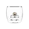 ჭიქების ნაკრები Ardesto AR2625GAS 250ml, 2 pcs Double Wall Borosilicate Glass Mug Set Animals  - Primestore.ge
