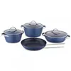 ქვაბის და ტაფის ნაკრები KORKMAZ A2891 AZURA COOKWARE 7 pcs  - Primestore.ge