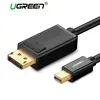 კაბელი UGREEN MD105 (10477) Mini DP to DP Cable 1.5m (Black)  - Primestore.ge