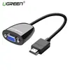 ადაპტერი UGREEN MM105 (40253) HDMI to VGA converter without Audio Black  - Primestore.ge