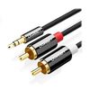 აუდიო კაბელი UGREEN 3.5mm Male to 2RCA Male Cable¶1.5m (Black)  - Primestore.ge