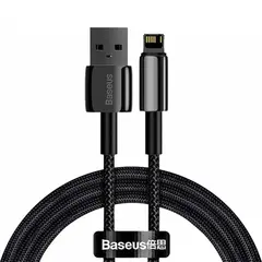 კაბელი Baseus Tungsten Gold Fast Charging USB Data Cable Lightning 2.4A 1m CALWJ-01  - Primestore.ge