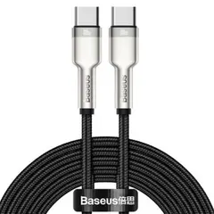 კაბელი Baseus Cafule Series Metal Data Cable Type-C to Type-C 100W 2m CATJK-D01  - Primestore.ge