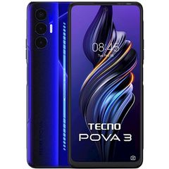 მობილური ტელეფონი TECNO Smartphone POVA-3 (LF7n) 6/128Gb NFC 2SIM Electric Blue (10032190)  - Primestore.ge