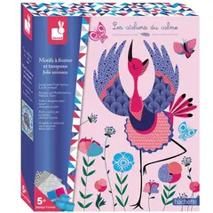სათამაშო ნაკრები Janod STAMP AND SCRUB MOTIVES LOVELY ANIMALS  - Primestore.ge