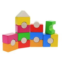Wooden tower goki Stacking tower, rainbow house 58587