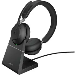 ყურსასმენი Jabra Evolve2 65 Link380a MS Stereo Stand Black  - Primestore.ge
