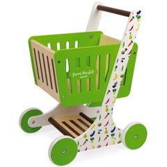 Toy wooden trolley JanodGreen Market Wooden Shopping Trolley