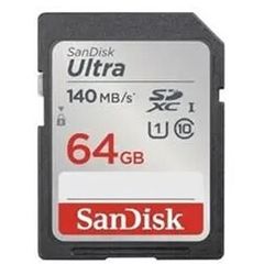 Memory card SanDisk 64GB Ultra SD/HC UHS-I Card 140MB/S Class 10 SDSDUNB-064G-GN6IN