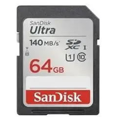 მეხსიერების ბარათი SanDisk 64GB Ultra SD/HC UHS-I Card 140MB/S Class 10 SDSDUNB-064G-GN6IN  - Primestore.ge