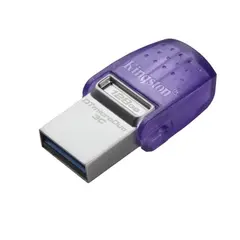 USB ფლეშ მეხსიერება Kingston 128GB USB 3.2 Gen1 + Type-C DT microDuo 3C R200MB/s  - Primestore.ge