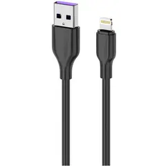 კაბელი 2E Cable USB-A - Lightning Glow 1m Black  - Primestore.ge