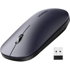 Mouse UGREEN MU001 (90372) Wireless 2.4G Slim Silent Mouse, 4000DP, Light Black