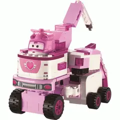 სათამაშო ტრანსფორმერი Super Wings Small Blocks Super Wings 2-in-1 Buildable Transforming Vehicle - Dizzy  - Primestore.ge