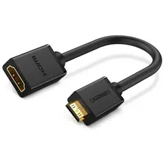 ადაპტერი UGREEN Mini HDMI Male to HDMI Female¶Adapter Cable 22cm (Black)  - Primestore.ge