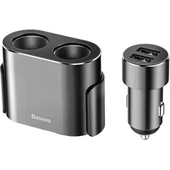 მანქანის დამტენი Baseus High Efficiency One To Two Cigarette Lighter CRDYQ-01  - Primestore.ge