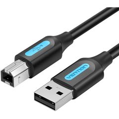 პრინტერის კაბელი VENTION COQBI USB 2.0 A Male to B Male Printer Cable 3M Black PVC Type  - Primestore.ge