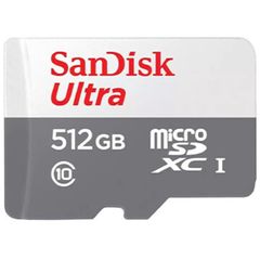 მეხსიერების ბარათი SanDisk 512GB Ultra MicroSD/HC UHS-I Card 100MB/S Class 10 SDSQUNR-512G-GN3MN  - Primestore.ge